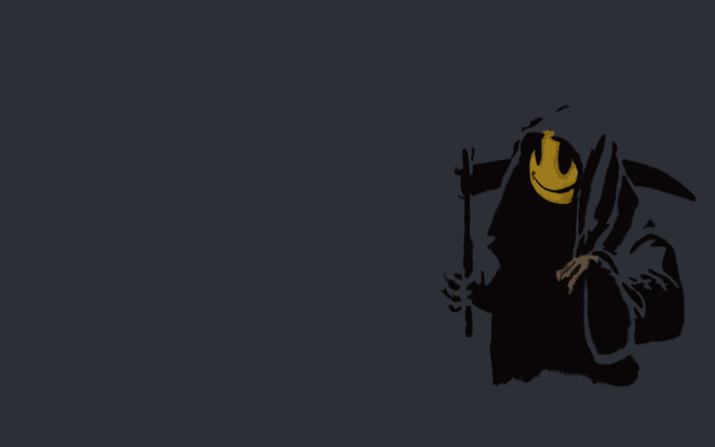 grim reaper with smiley face