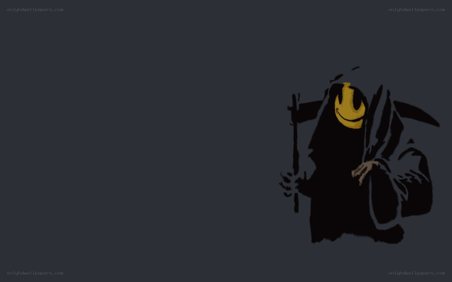 grim reaper with smiley face