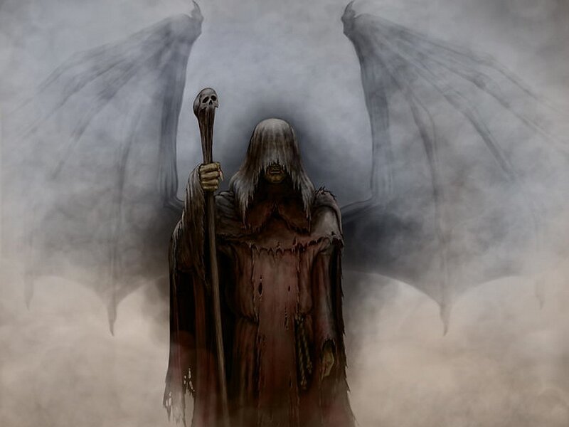 grim reaper with wings
