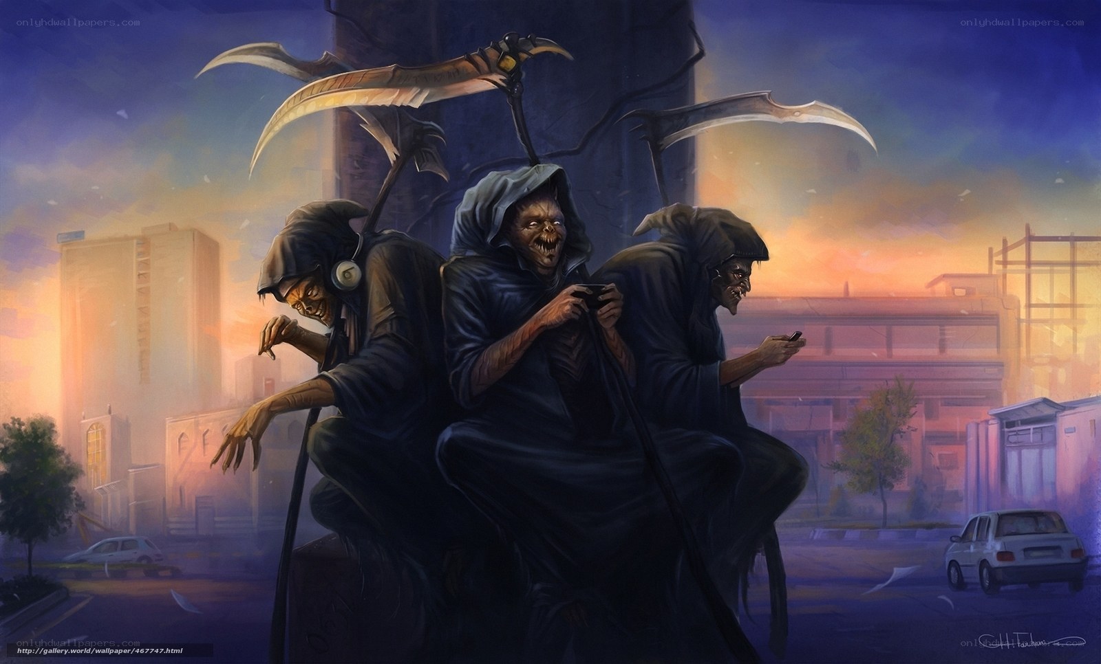 Grim Reapers in a city