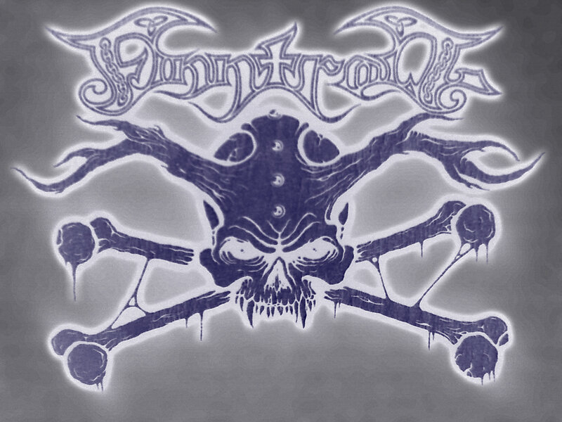 Grimtroll logo with skull and crossbones