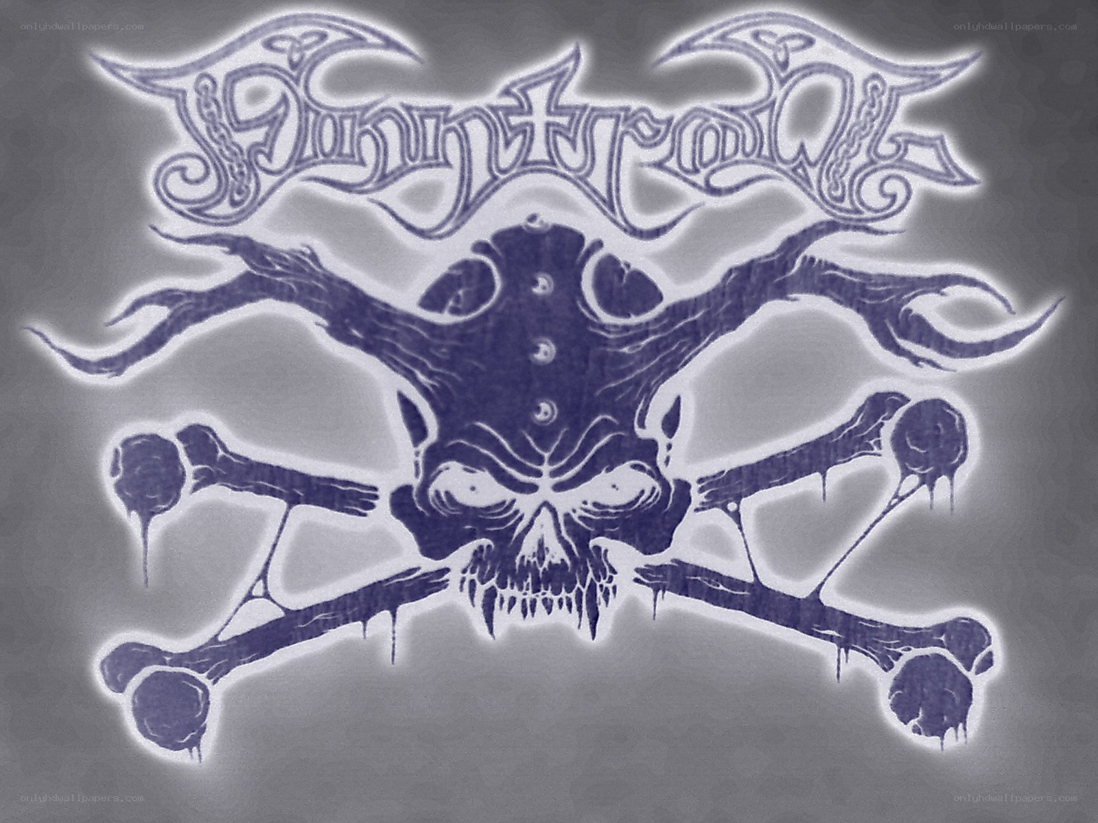 Grimtroll logo with skull and crossbones