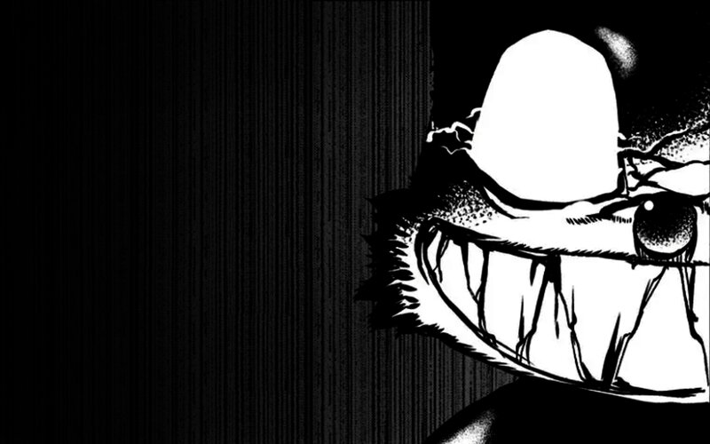 Grinning Character Face — Black
