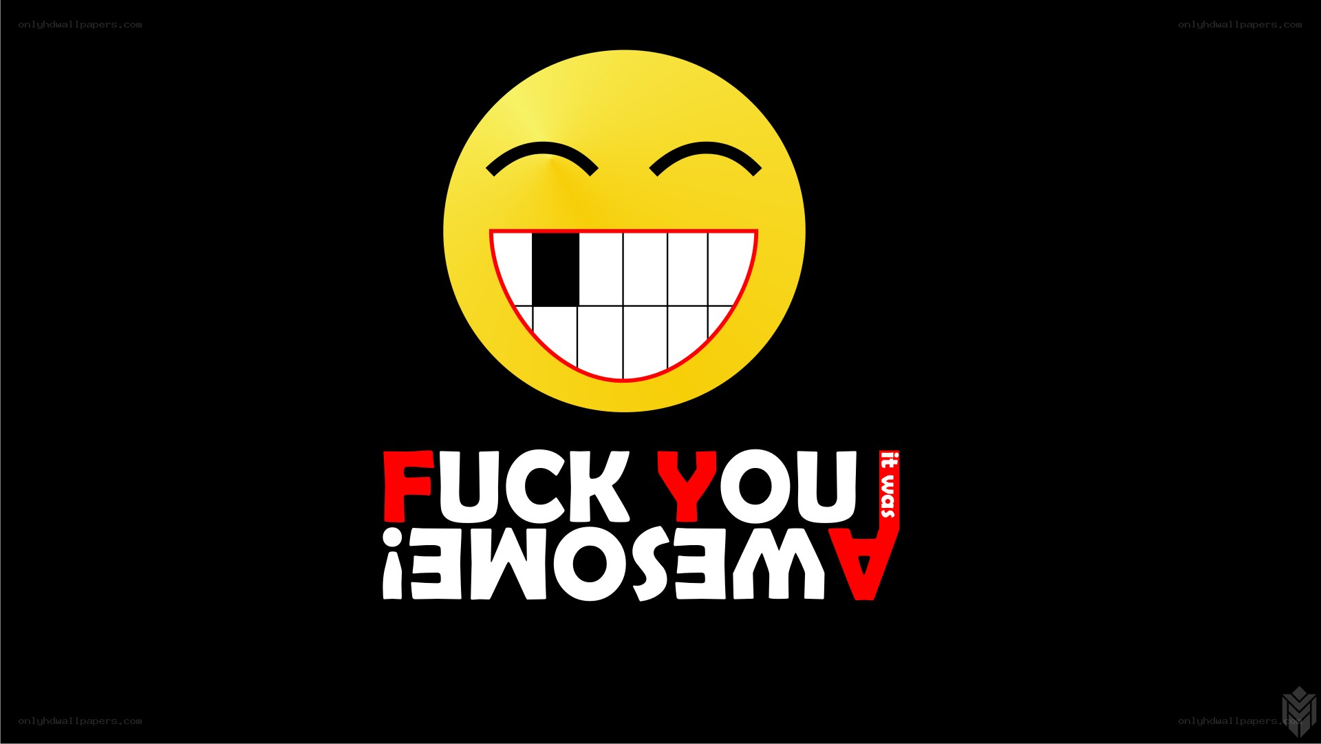 grinning face with missing tooth