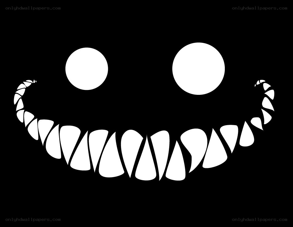 grinning face with sharp teeth