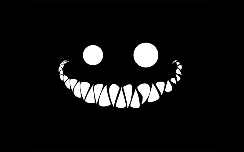 grinning monster face