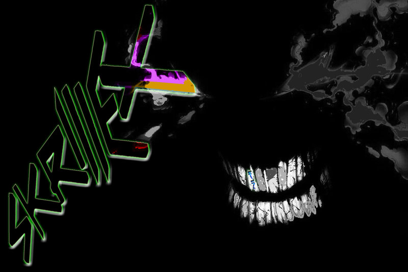 Grinning Skull with Text