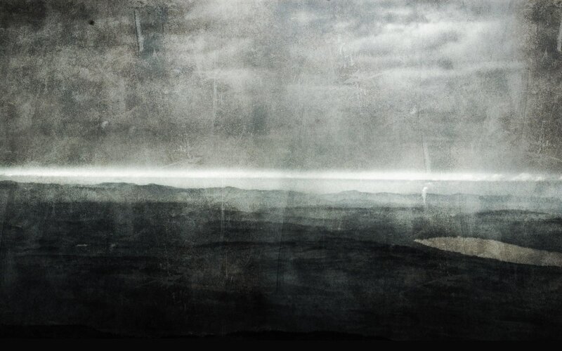 gritty landscape with light horizon