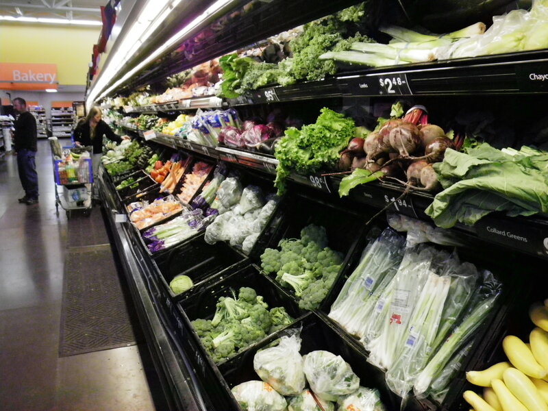 Grocery Store Produce Section — Green