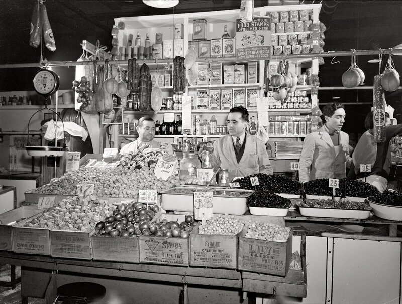 Grocery store produce section