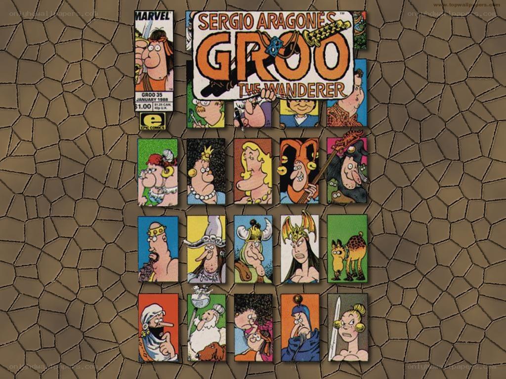 Groo the Wanderer comic collage