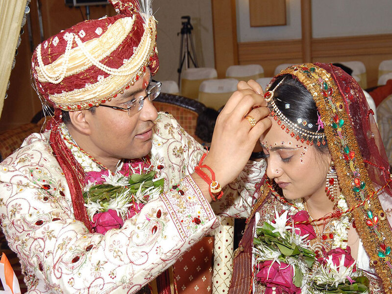 Groom Applying Sindoor