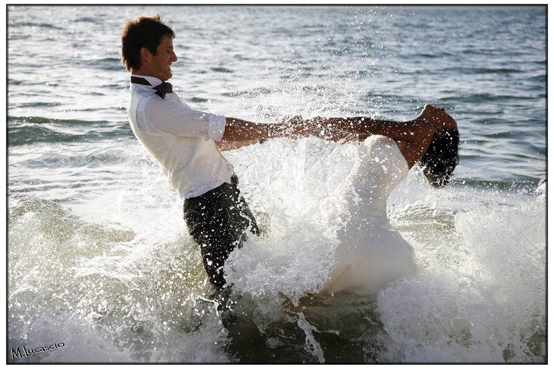 Groom Lifting Bride