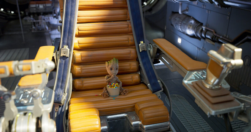Groot Sitting in a Seat