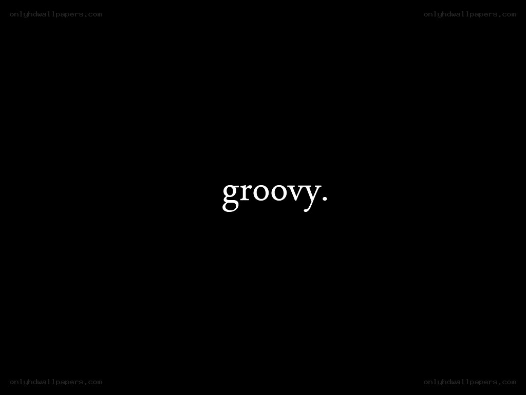 groovy text on black