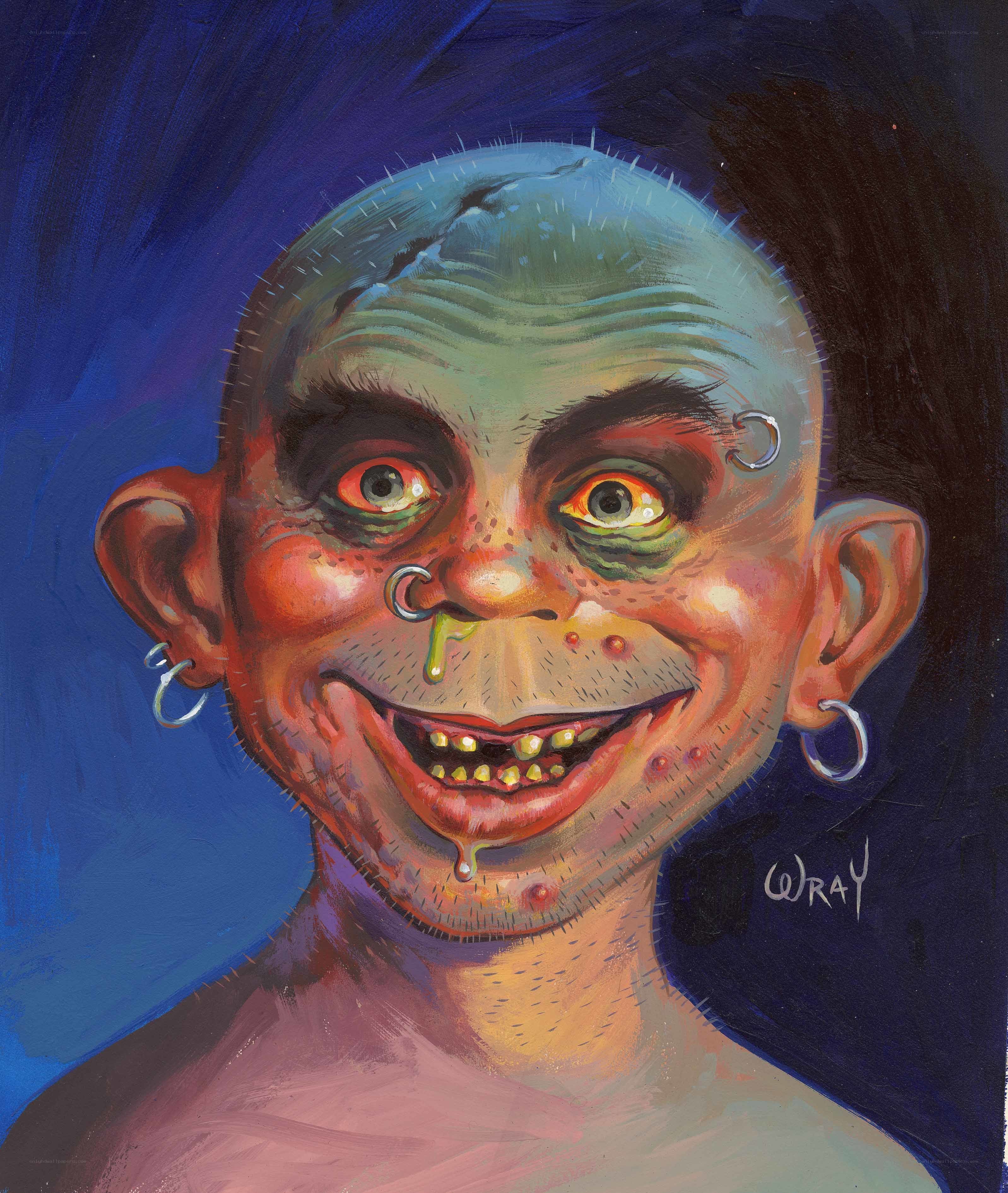 grotesque portrait painting