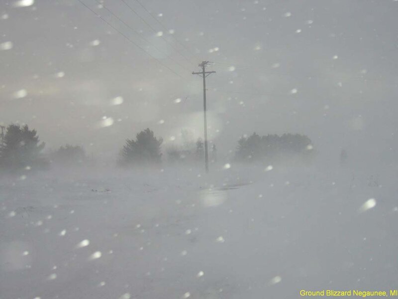 Ground Blizzard in Snow