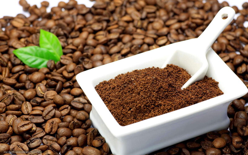Ground Coffee in Bowl — Brown, Calm