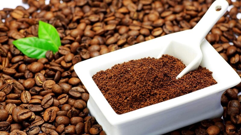 Ground Coffee in Bowl