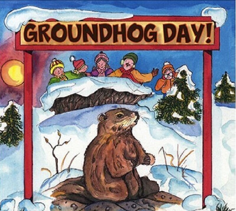 Groundhog in Snow
