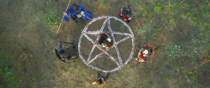 group around pentagram circle