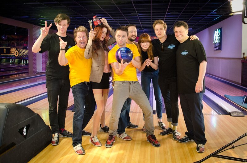 Group at a bowling alley