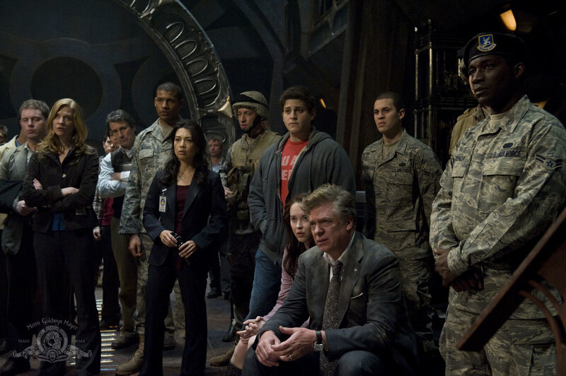Group in a sci-fi setting