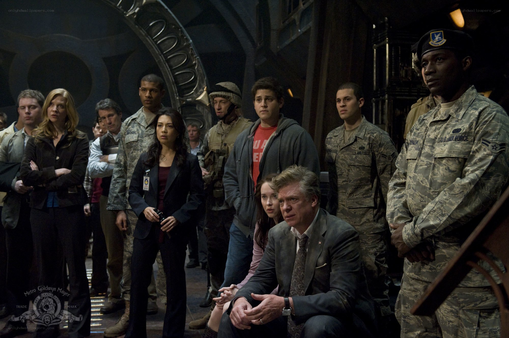 Group in a sci-fi setting