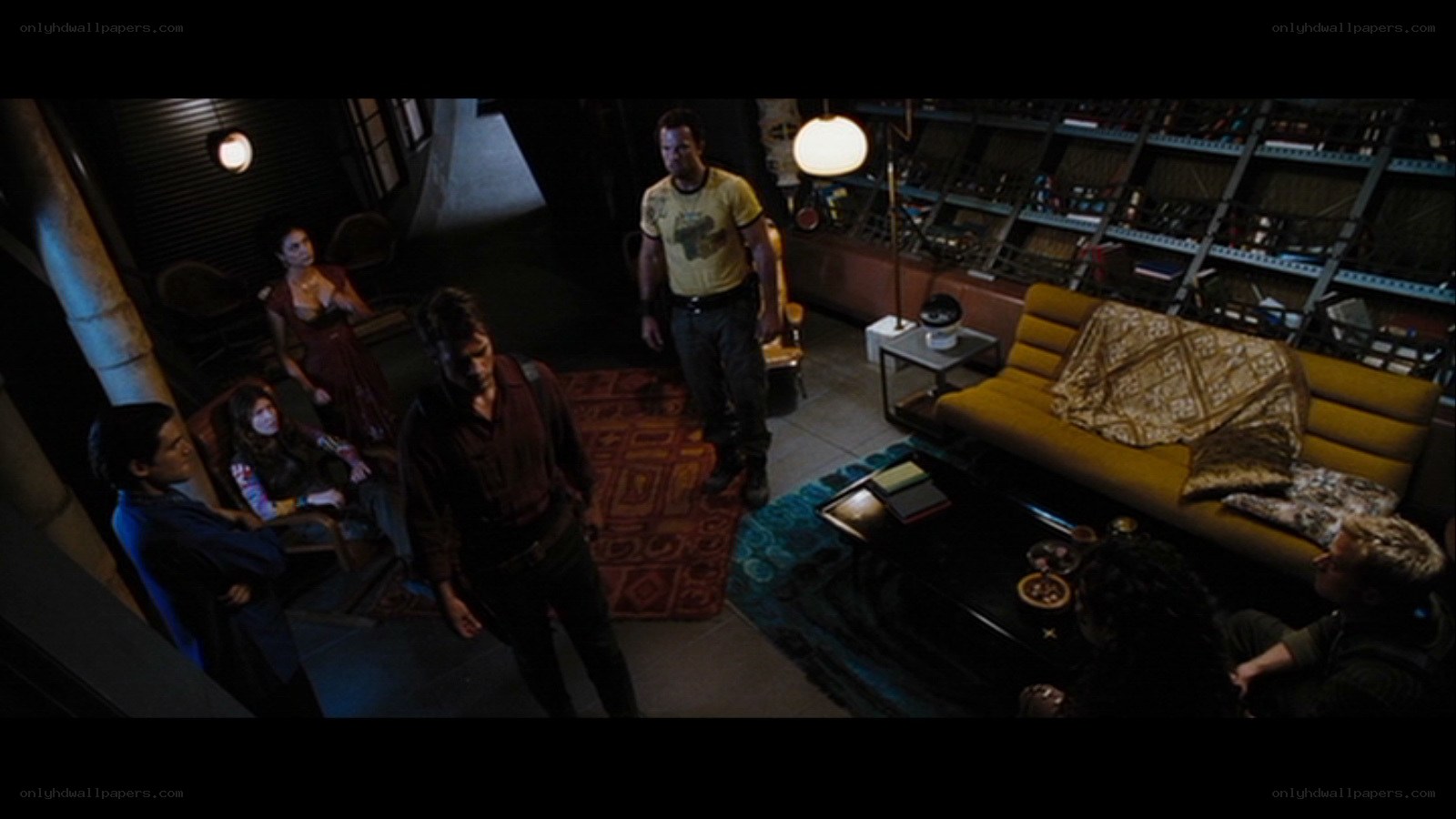 Group in dimly lit room