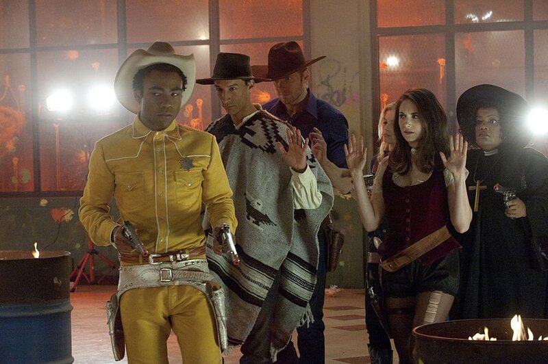 Group in western-themed costumes
