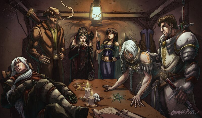 Group of Adventurers at Table