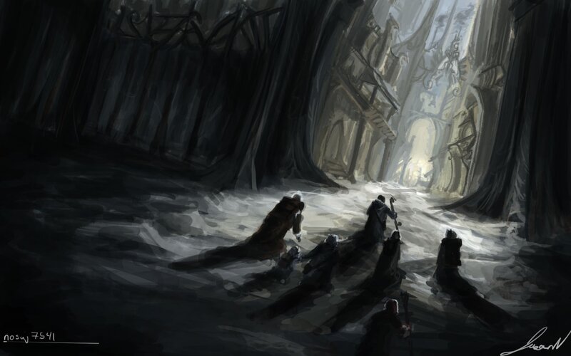 Group of Adventurers — Black, Dramatic