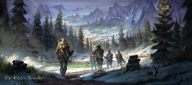 Group of Adventurers — Blue, Dramatic, Winter