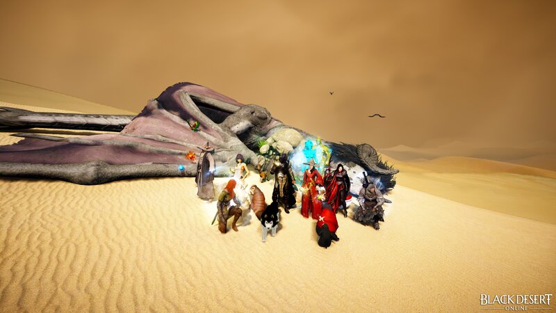 Group of Adventurers in Desert