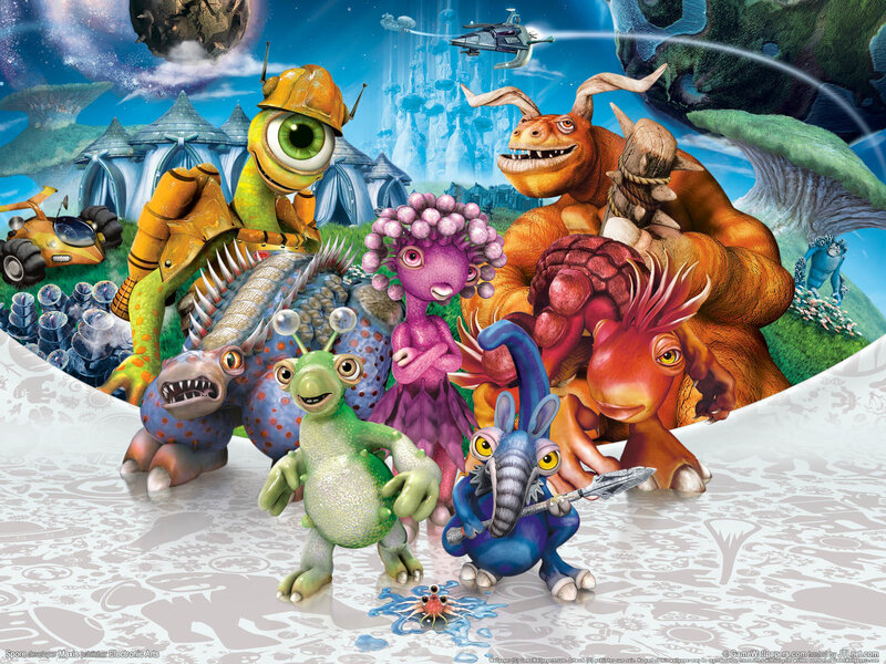 Group of Alien Creatures — Blue