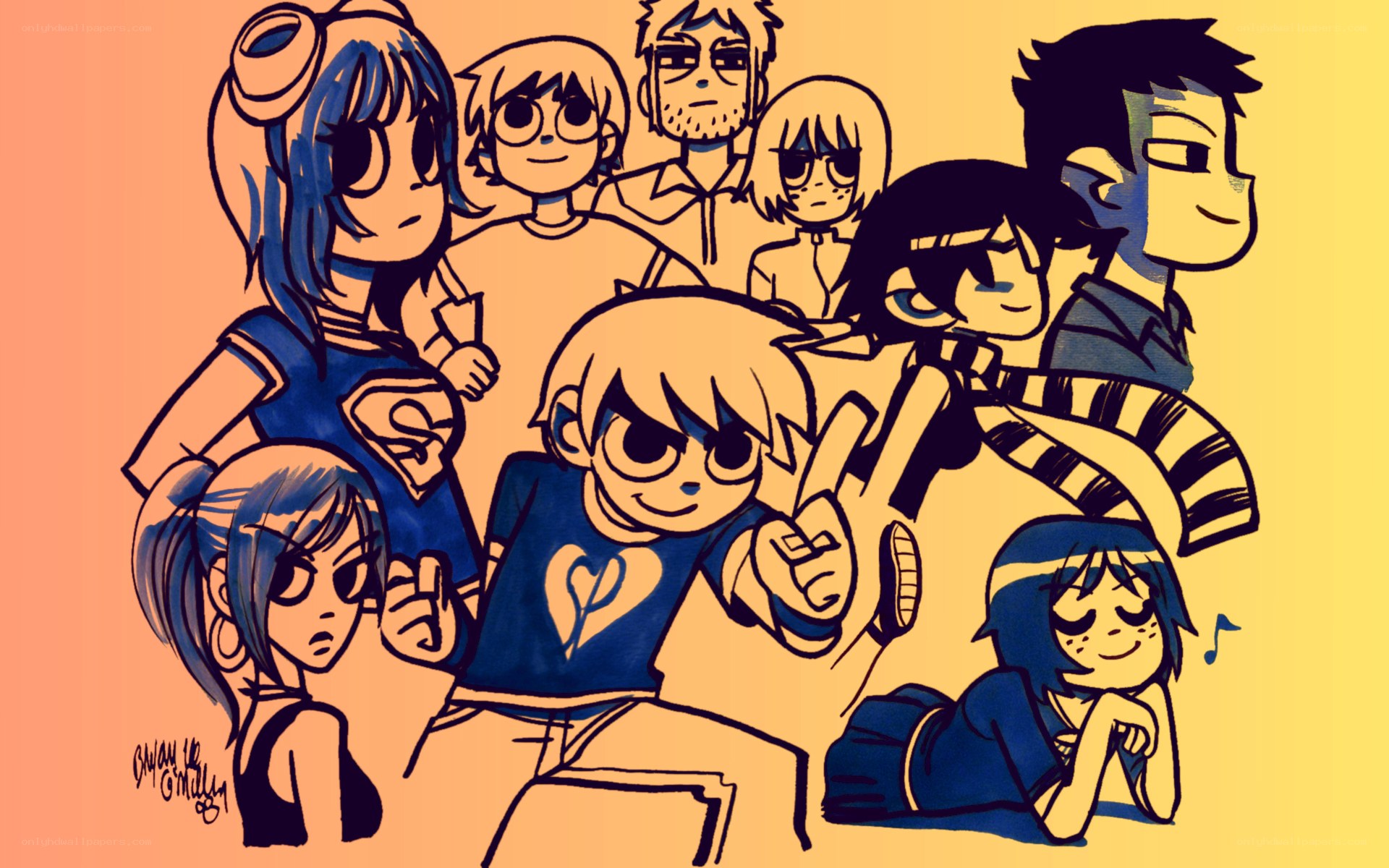 group of animated characters