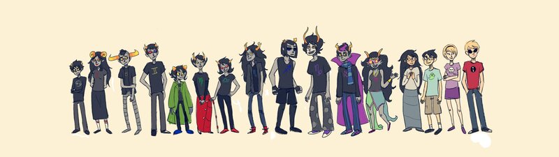 Group of Animated Characters — Beige