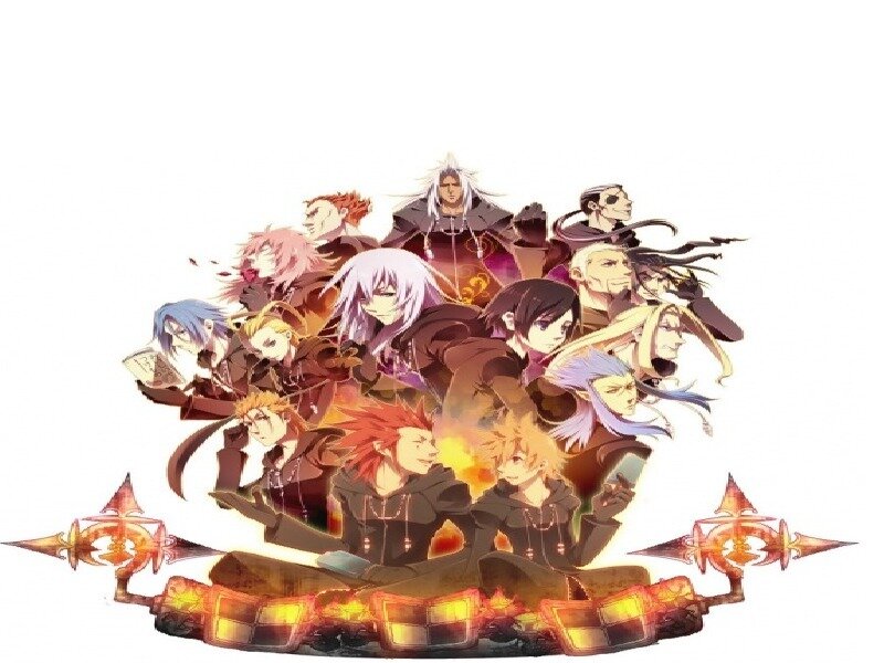 Group of Animated Characters — Black, Dramatic, Anime