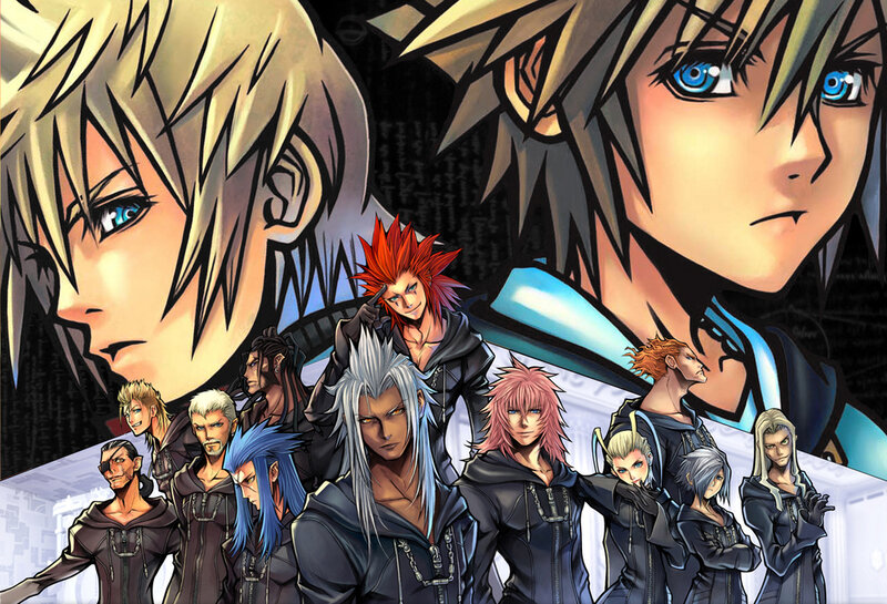 Group of Animated Characters — Black, Dramatic, Manga