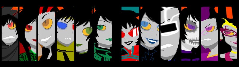 Group of Animated Characters — Black, Stylized