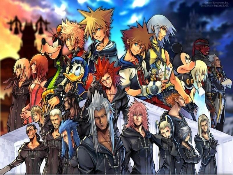 Group of Animated Characters — Blue, Dramatic, Sunset