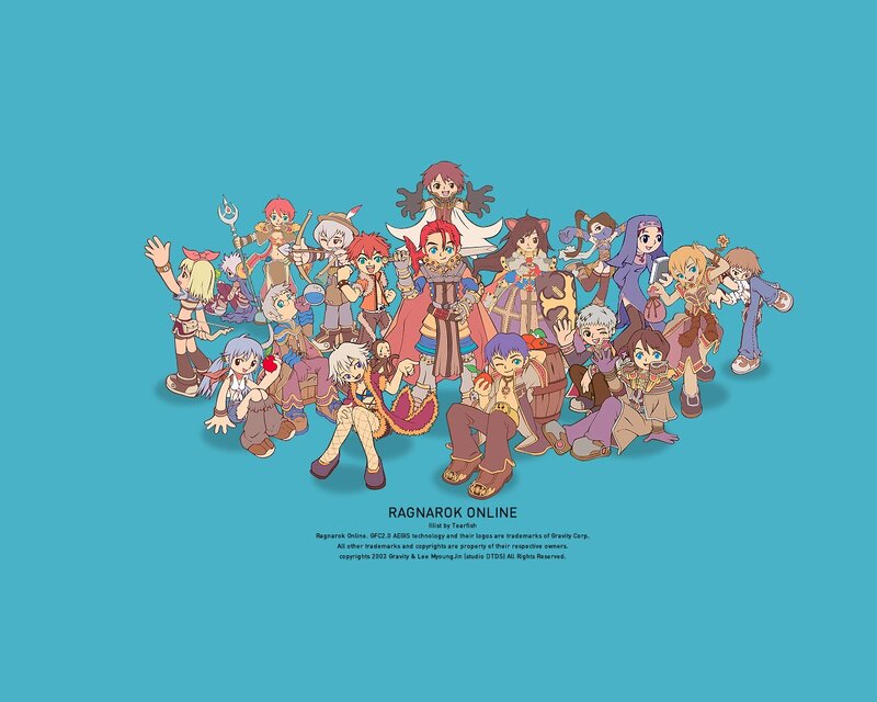 Group of Animated Characters — Blue, Playful, Anime