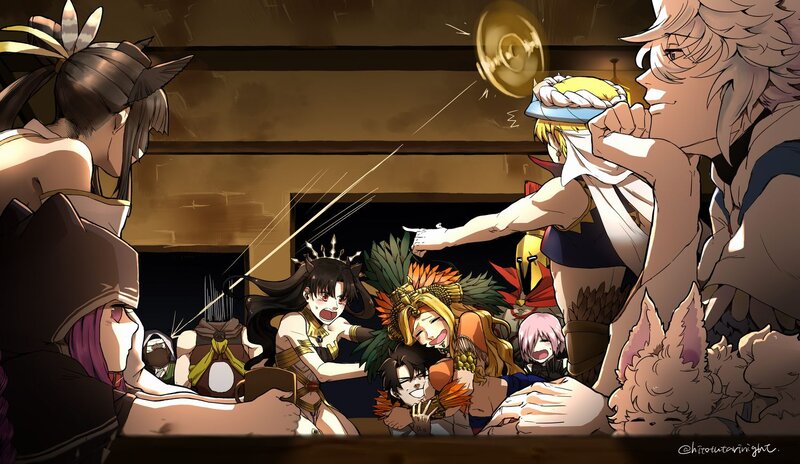 Group of Animated Characters — Brown, Chaotic