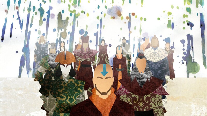 Group of Animated Characters — Brown, Dramatic, Illustration