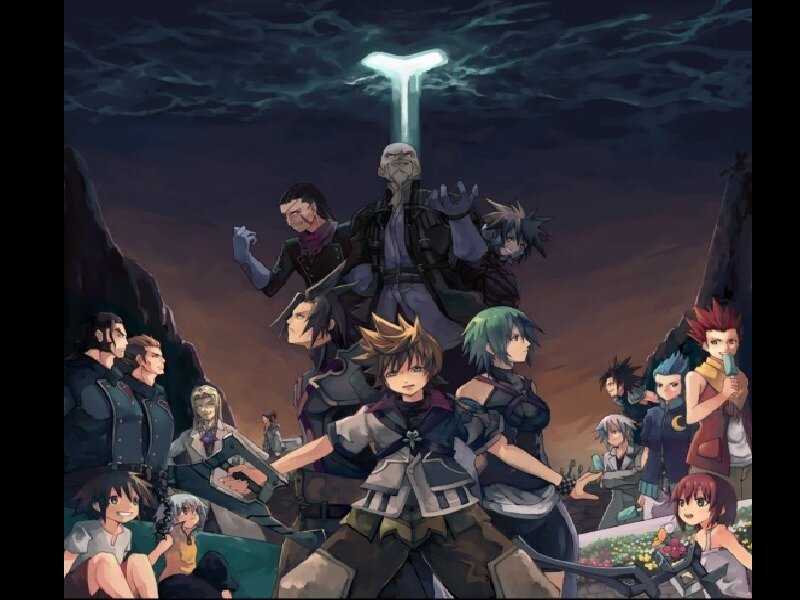 Group of Animated Characters — Dark Blue