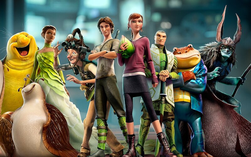 Group of Animated Characters — Green, Adventurous, 3d Render