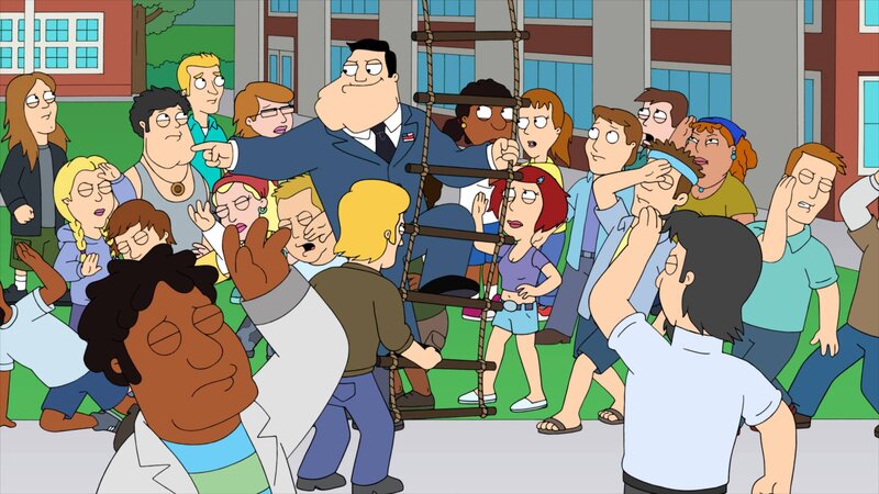 Group of Animated Characters — Green, Chaotic