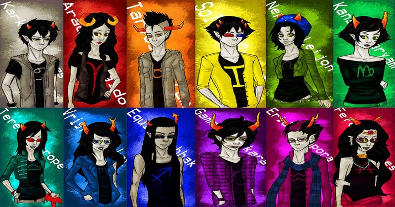 Group of Animated Characters — Green, Dramatic