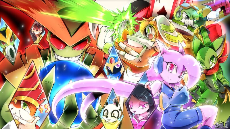 Group of Animated Characters — Green, Dynamic