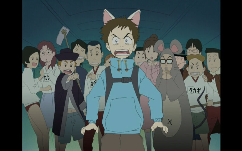 Group of animated characters in costumes
